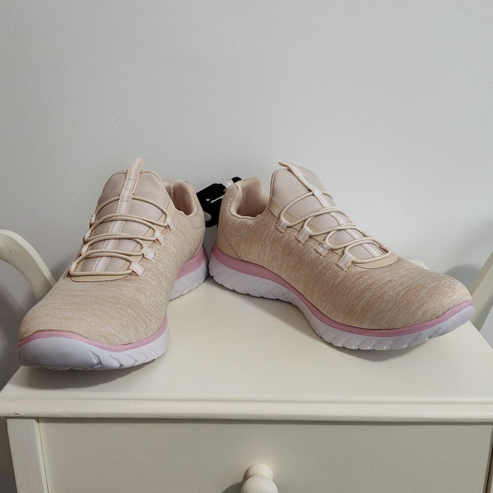 Athletic Works bungee slip-on beige sneakers, NWTs, size 8